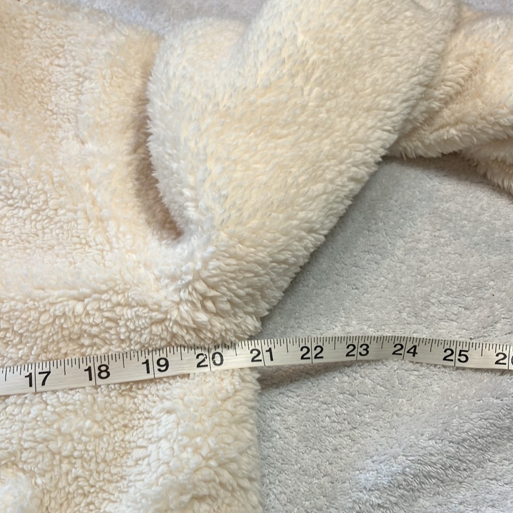J Crew cream teddy zip up jacket - Picture 7 of 8